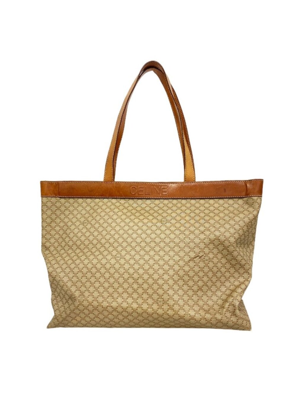 Celine Tote Bag Macadam Beige Gold